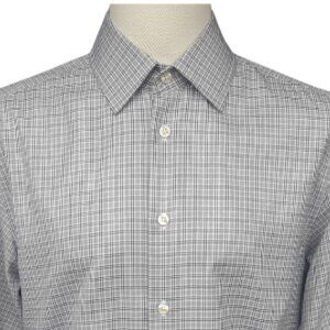 Jones New York SZ 15.5 Modern Fit Button Up Men's Plaid Shirt Non Iron